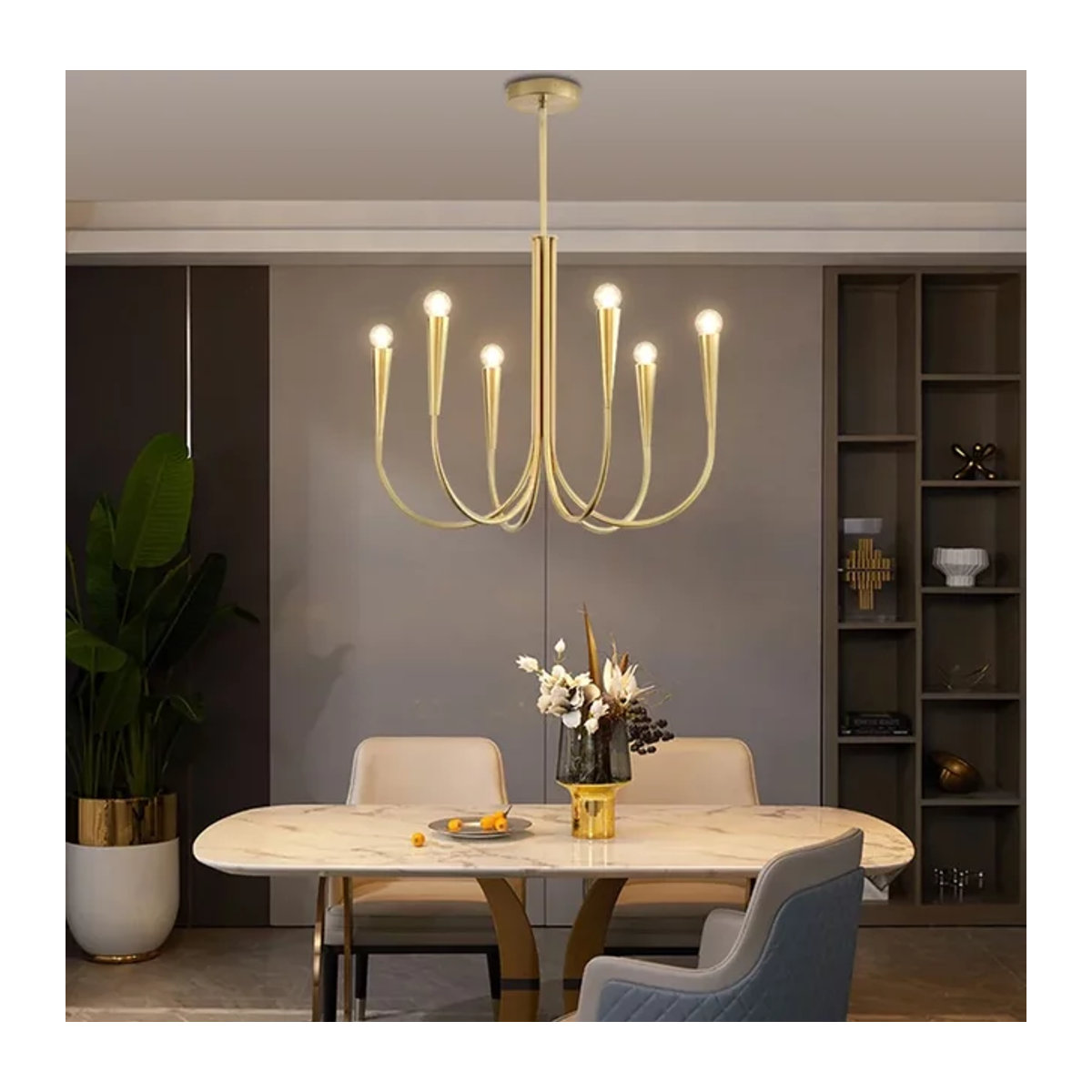 Artpad LED Pendelleuchte in Gold im Vintage-Design aus Metall für Esszimmer und Wohnzimmer - Bild 1