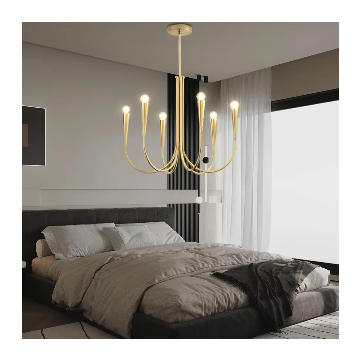 Artpad LED Pendelleuchte in Gold im Vintage-Design aus Metall für Esszimmer und Wohnzimmer - Bild 2