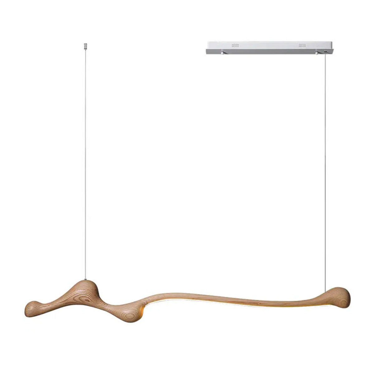 Artpad Lineare Massivholz-Pendelleuchte mit LED in Natur, minimalistisches Design für Esszimmer und Kücheninsel - Bild 7