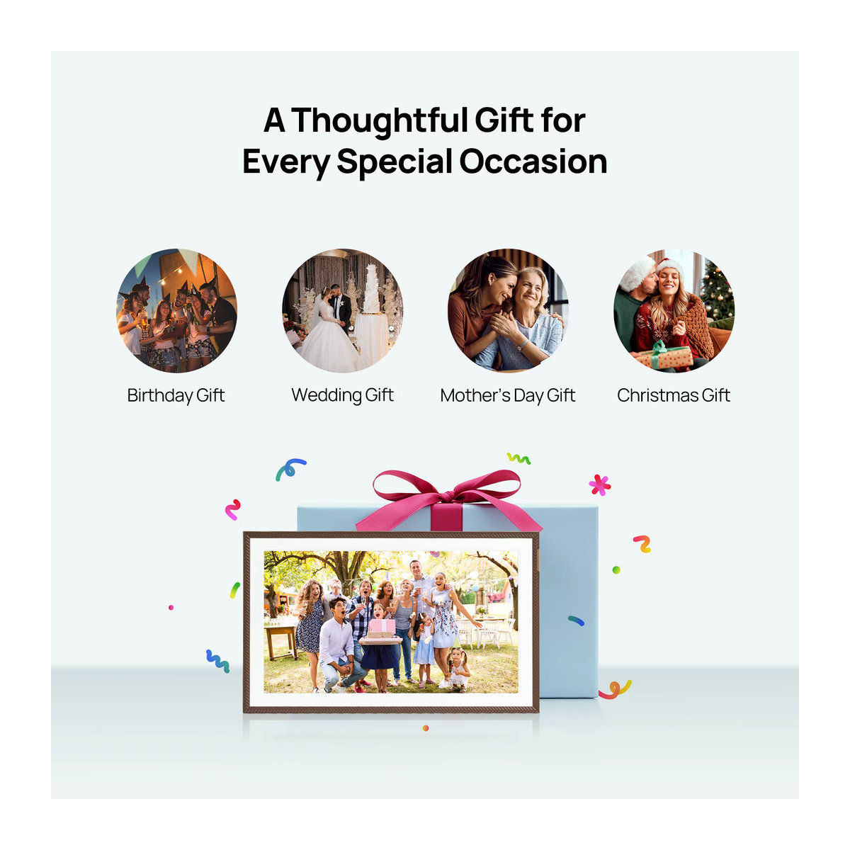 ARZOPA Digitaler Bilderrahmen 15,6 Zoll mit Touchscreen, FHD 1920 x 1080 IPS, Schwarz, B/H: 38 x 23 cm - Bild 4