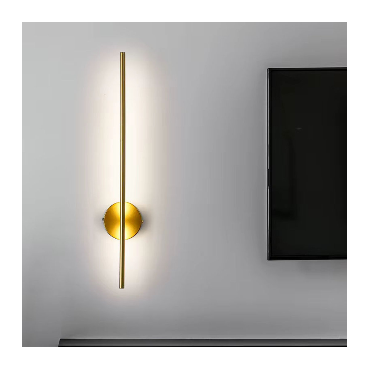 ASCELINA LED Wandleuchte Schwarzgold mit 50 W, magnetisch und wiederaufladbar, minimalistisches Design - Bild 2