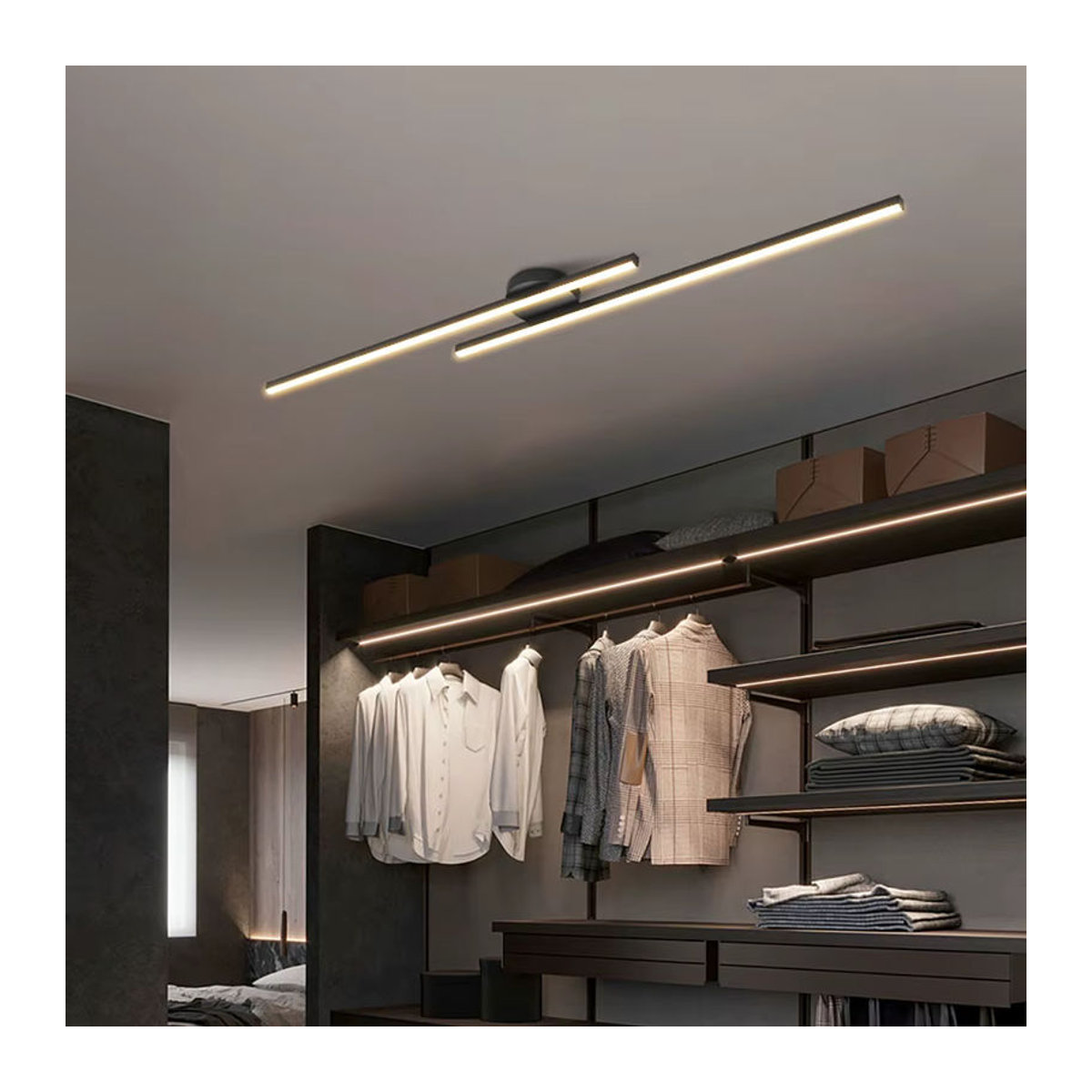 ASCELINA Moderne LED-Deckenleuchte aus Aluminium in Schwarz - Bild 5