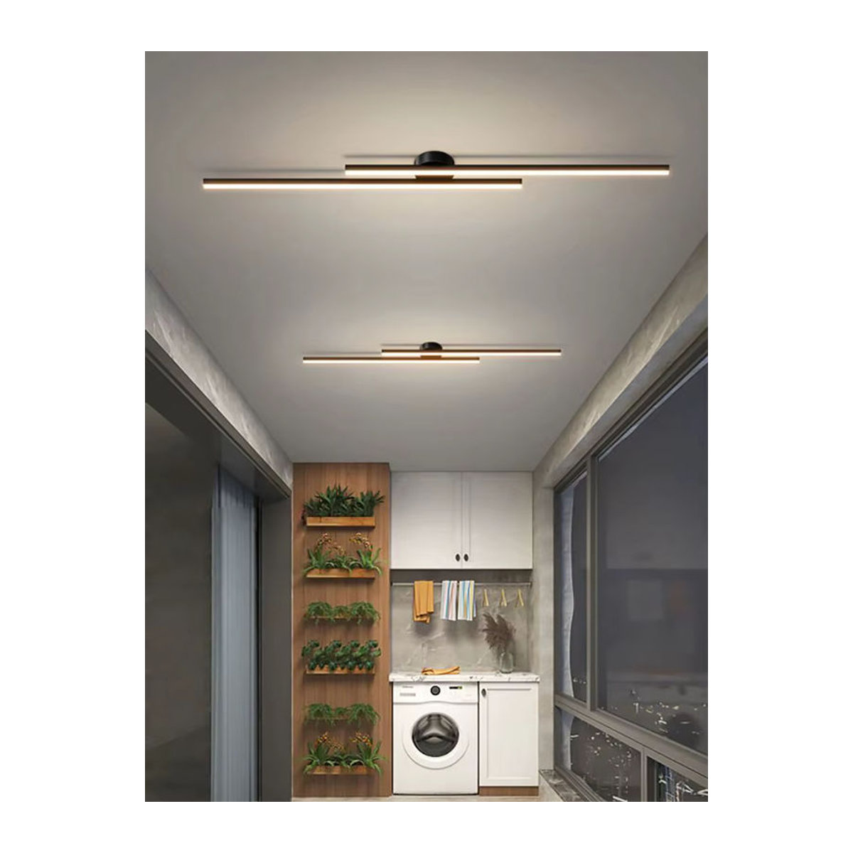 ASCELINA Moderne LED-Deckenleuchte aus Aluminium in Schwarz - Bild 6