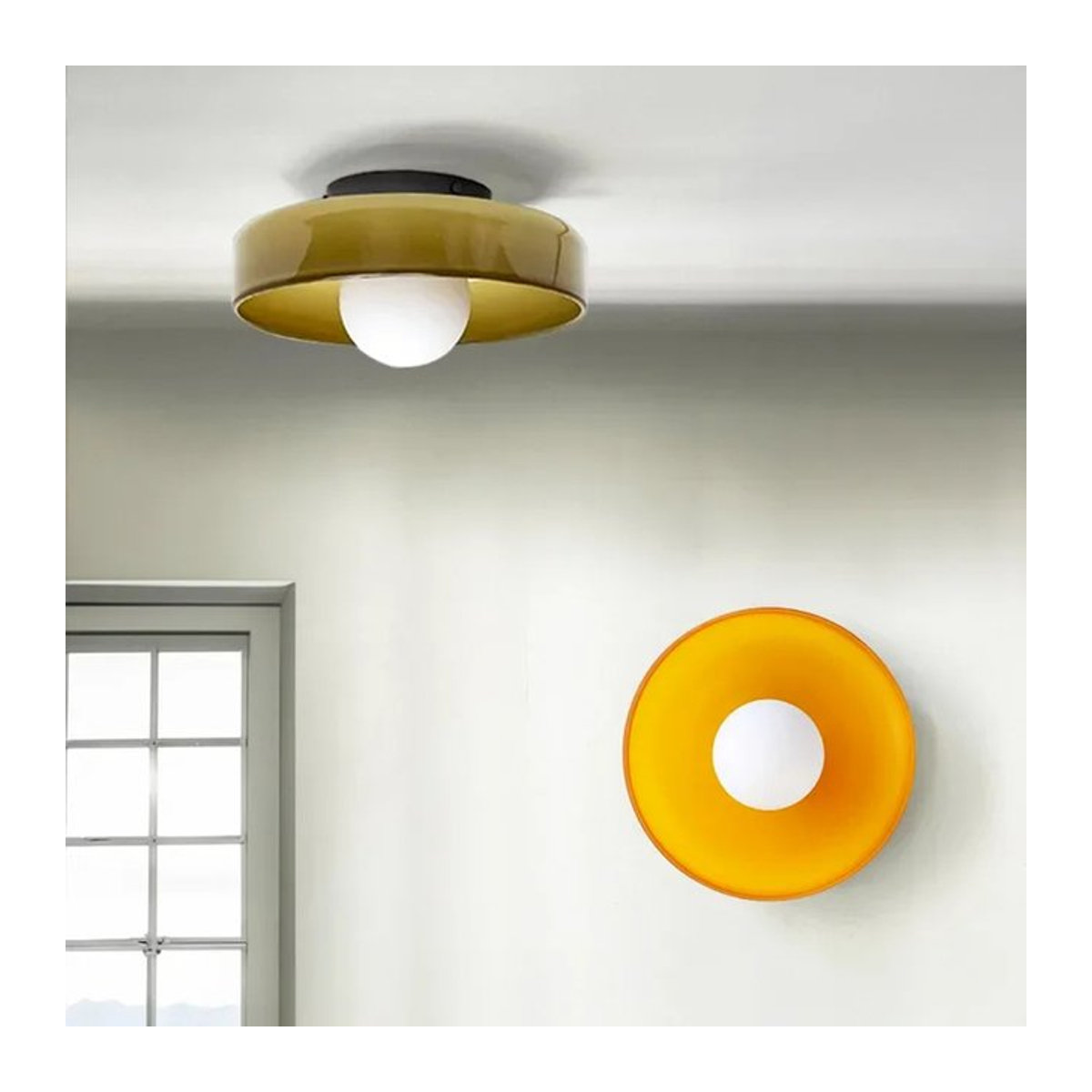 ASCELINA Nordic LED Glas Deckenleuchte im Vintage Design als Kronleuchter für Flur, Schlafzimmer und Eingangsbereich - Bild 1