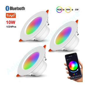 Asign Intelligentes LED-Downlight RGB 10W Einbaustrahler mit Bluetooth APP-Steuerung, dimmbar, Bunt und Weiß