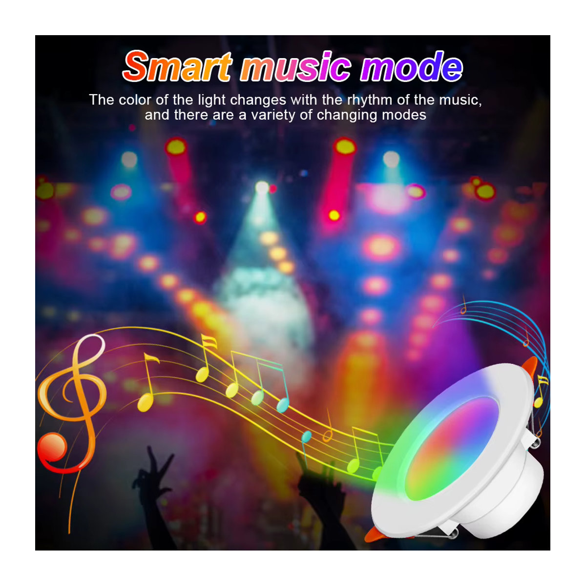 Asign Intelligentes LED-Downlight RGB 10W Einbaustrahler mit Bluetooth APP-Steuerung, dimmbar, Bunt und Weiß - Bild 6