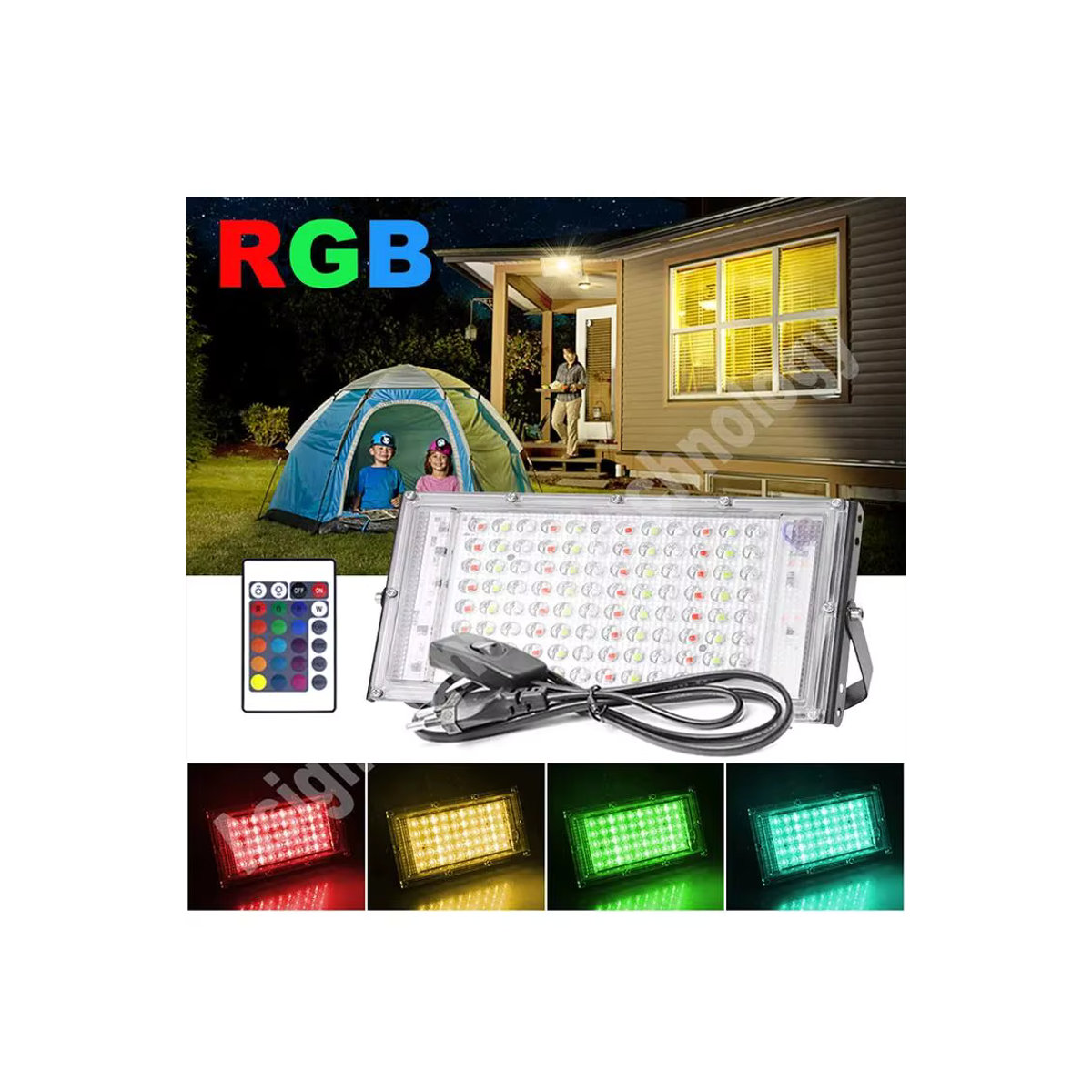 Asign RGB LED-Flutlicht Außenstrahler IP65 wasserdicht in Bunt aus Aluminium - Bild 7