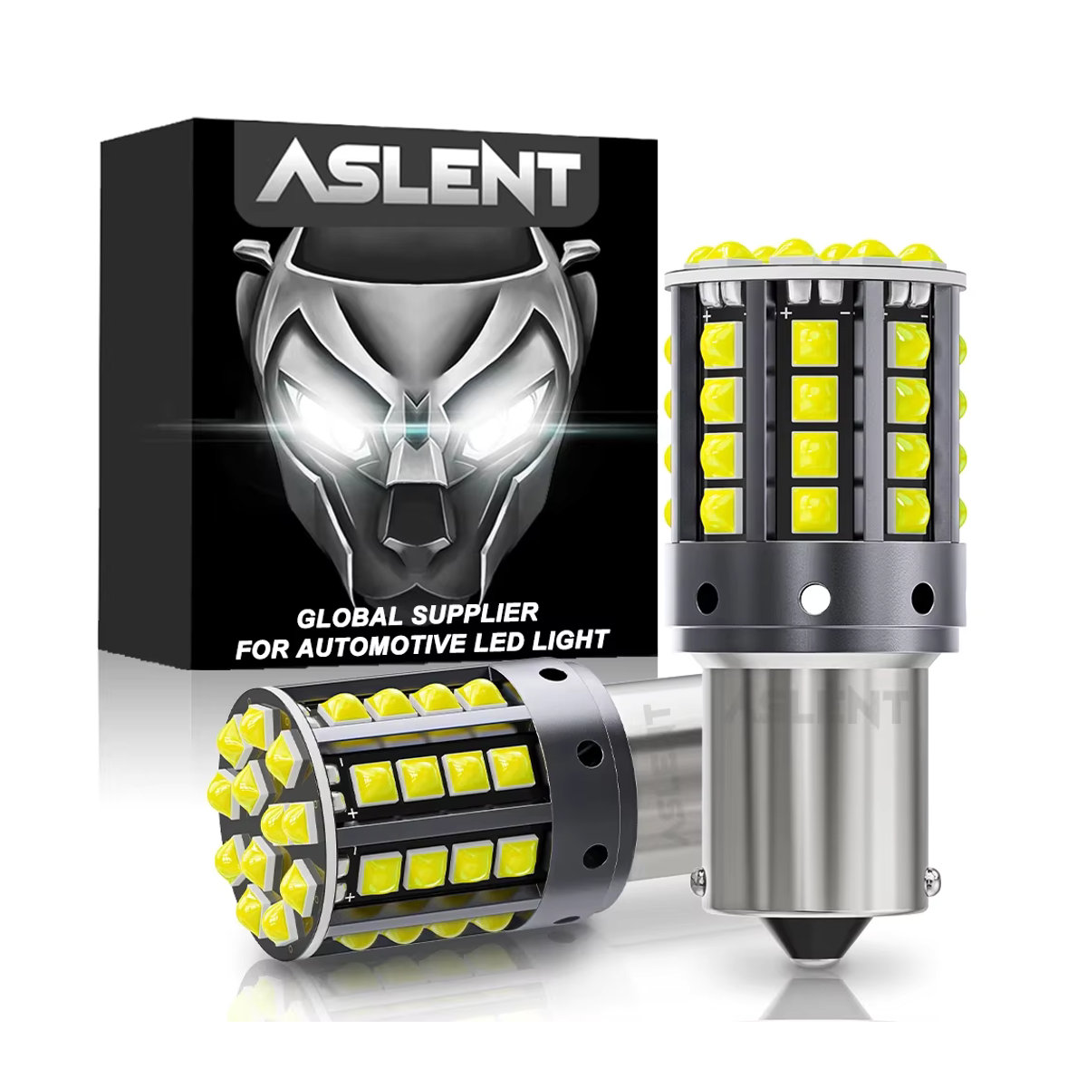 ASLENT LED Leuchtmittel Set für Blinker Rückfahrlicht und Bremslicht 12V, 2er Pack - Bild 1