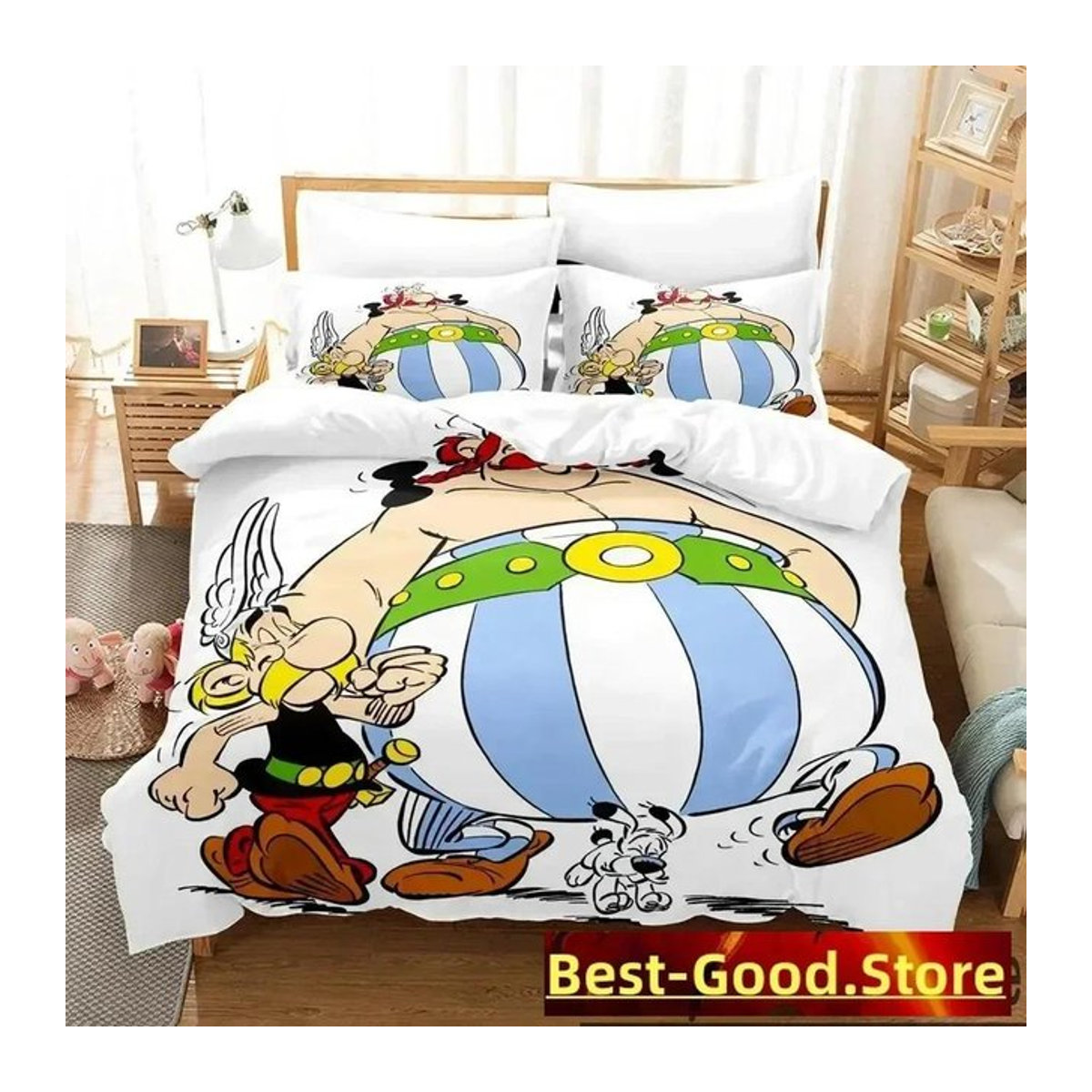 Asterix Bettwäsche-Set mit 3D-Druck, Farbe: Weiß, B/H: 240 x 220 cm - Bild 1