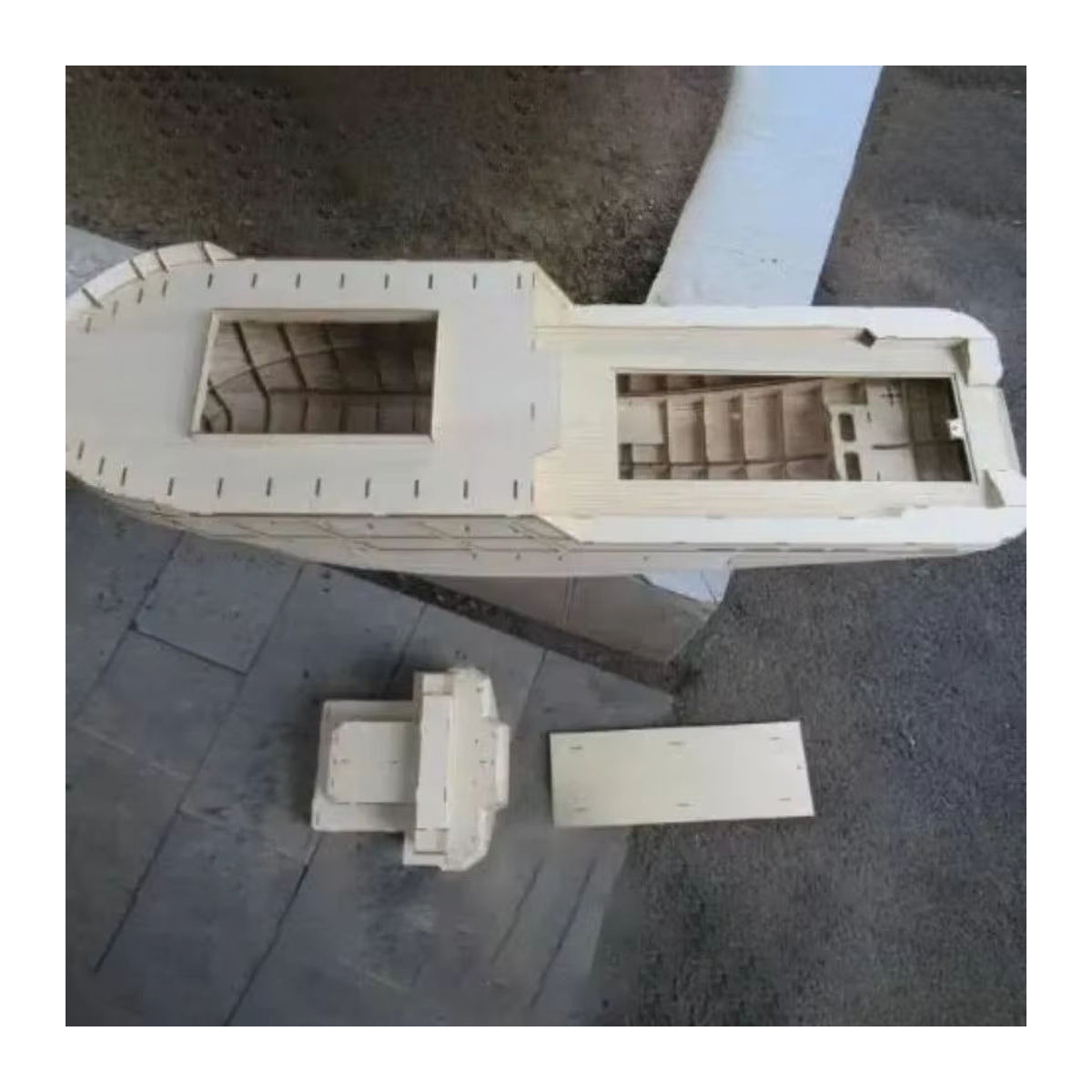 AT 99 MODEL Holz Schiff Modell Kit DIY Marine Segelschiff in Beige für Erwachsene - Bild 4