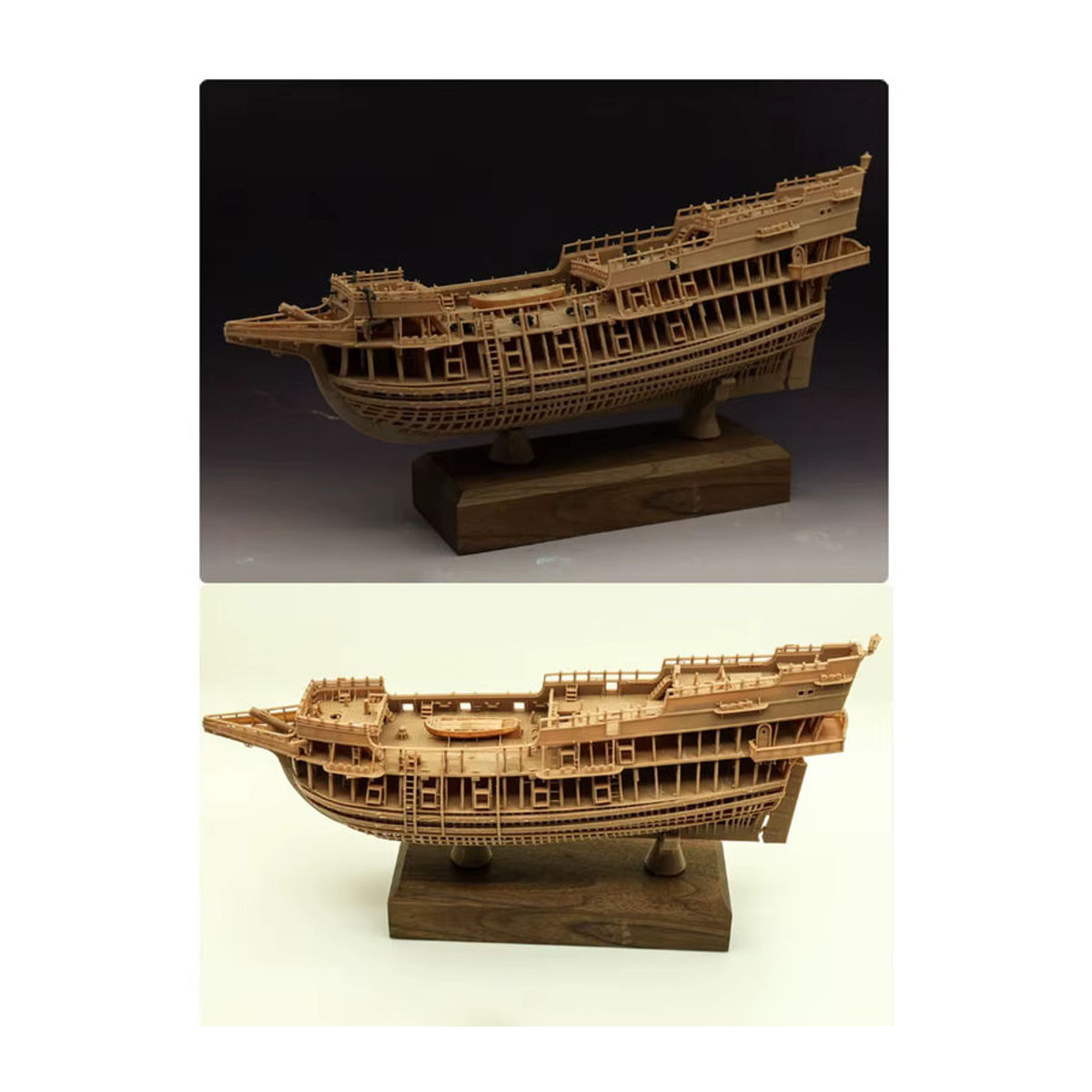 AT 99 MODEL Segelboot Modell Kit 1/200 mit innerer Rippenstruktur aus Kunstharz in Beige - Bild 7