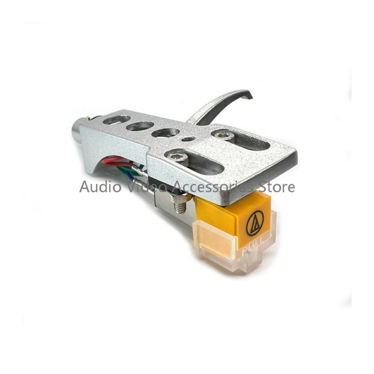 AT91 Moving Magnet Tonabnehmer mit Stylus und Headshell Kit für Plattenspieler in Alufarben - Bild 1