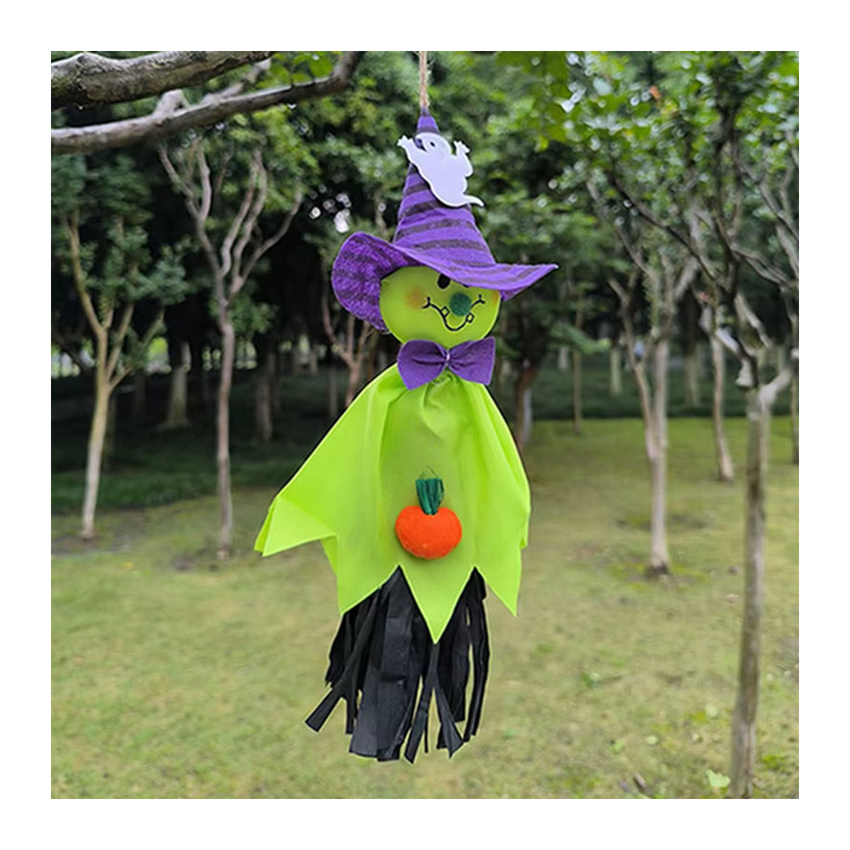 Ataozhekou Halloween Hängende Dekoration mit Kürbis und Geist in Mehrfarbig - Bild 4