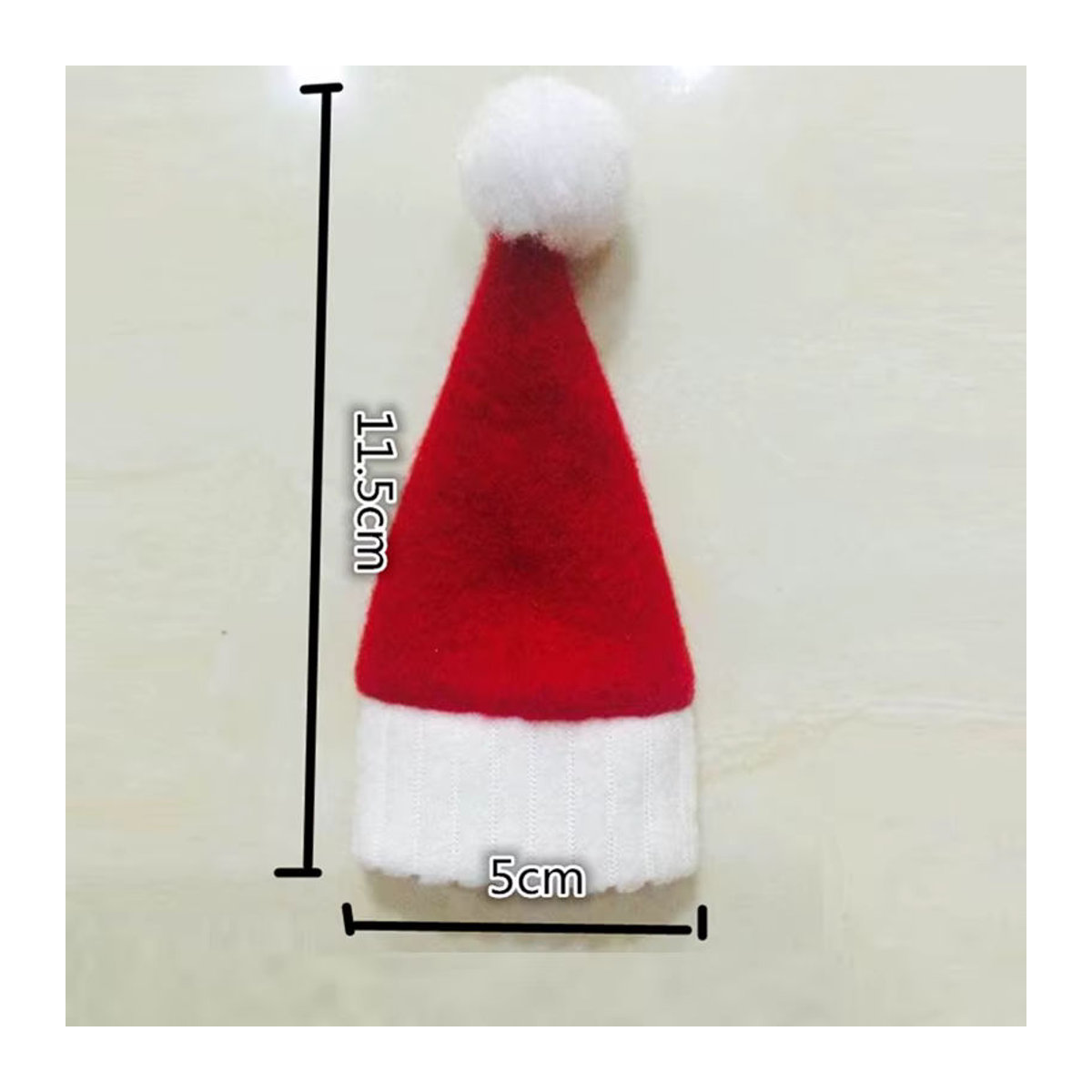 Atceawit 10er Set Weihnachtliche Mini Santa Hut Weinflaschenkappen in Rot zur Tischdekoration - Bild 3