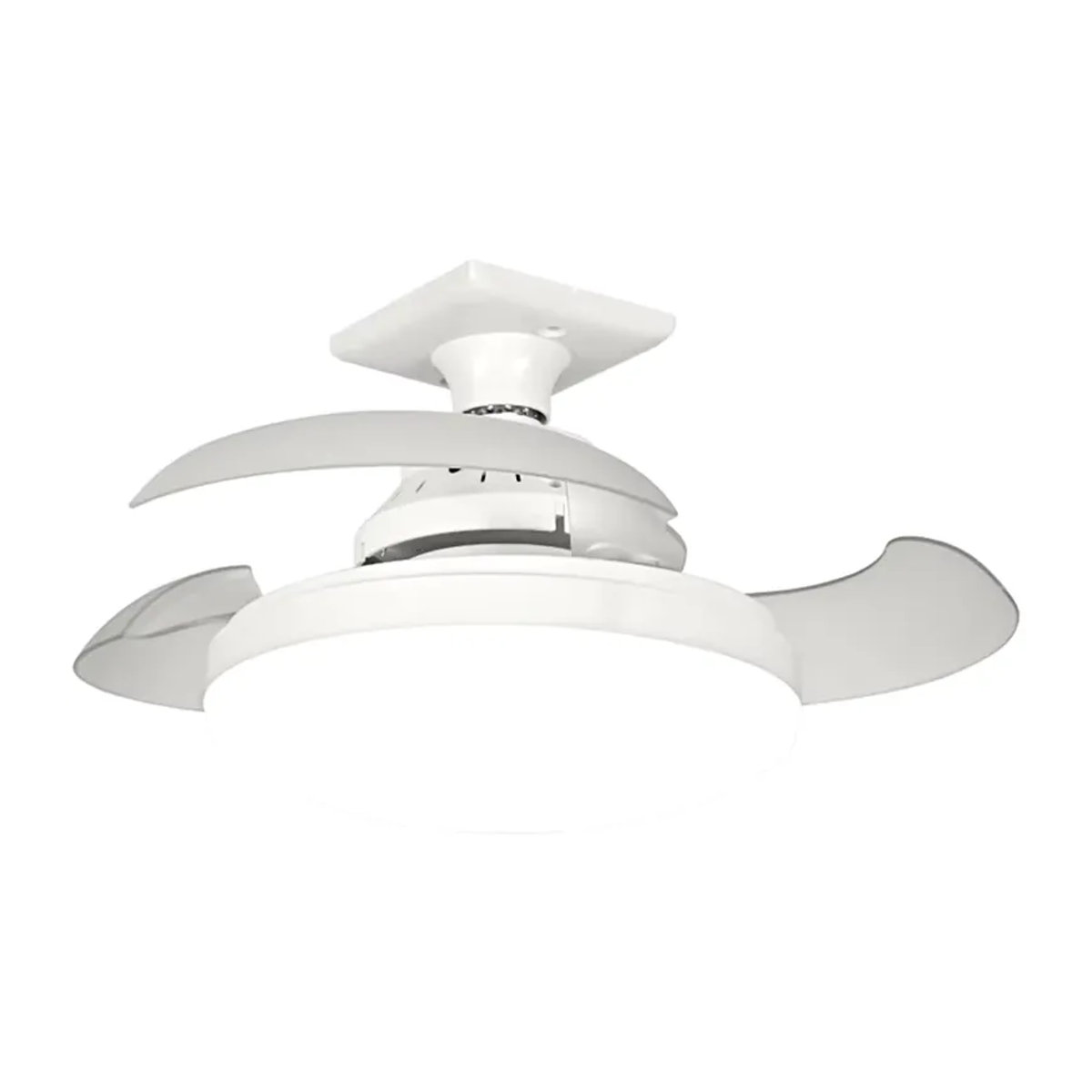 ATcomm 2 in 1 Smart Deckenlampe mit Ventilator und Fernbedienung, dimmbar, Weiß, E27 Fassung - Bild 5