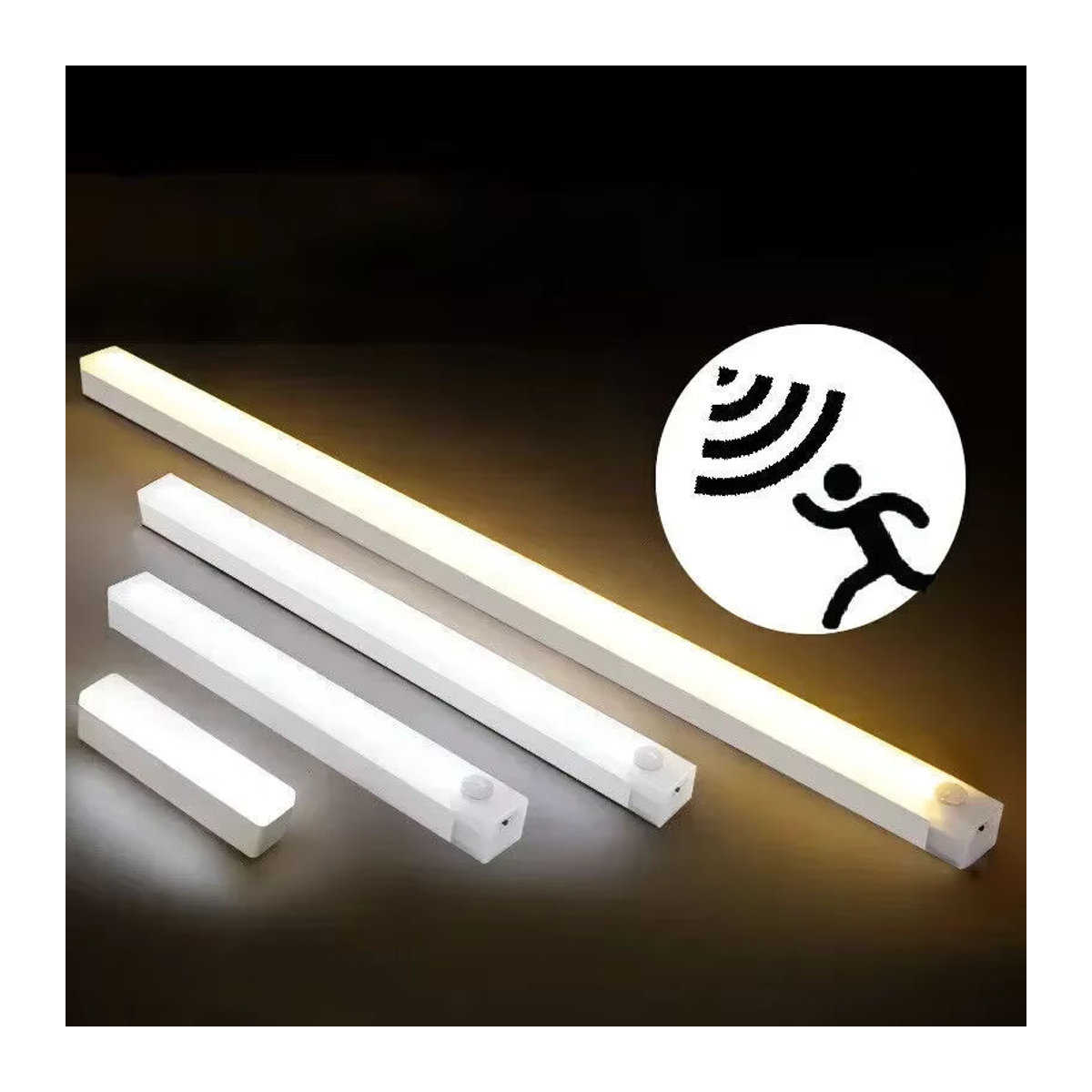 ATcomm LED Möbelbeleuchtung mit Bewegungssensor, USB aufladbare magnetische Schranklampe in Weiß - Bild 7