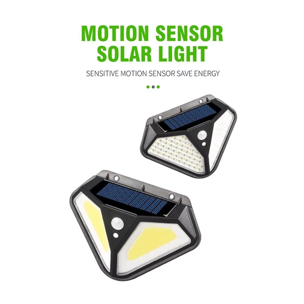 ATcomm LED Solar Wandleuchte Schwarz Modern mit Bewegungssensor und 3 Modi wasserdicht - Bild 2