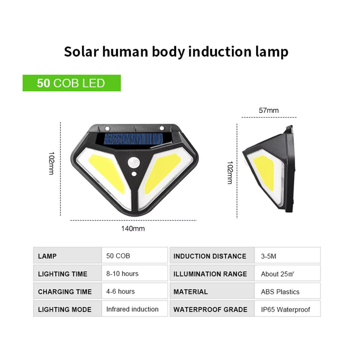 ATcomm LED Solar Wandleuchte Schwarz Modern mit Bewegungssensor und 3 Modi wasserdicht - Bild 6