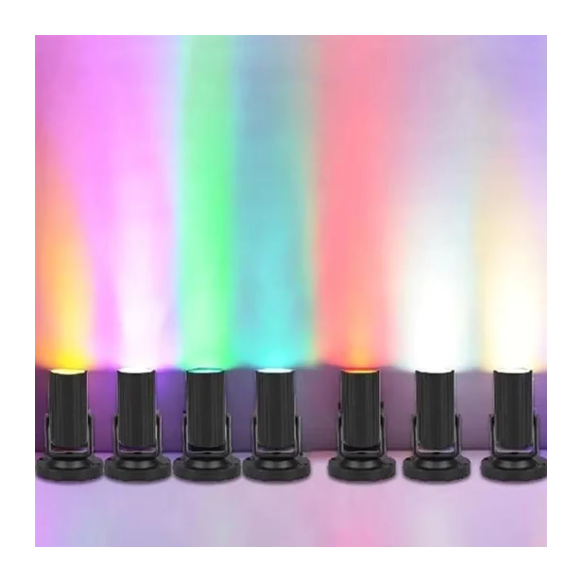 ATcomm RGB LED Mini DJ Disco Licht Party Strahler in Schwarz und Bunt - Bild 5