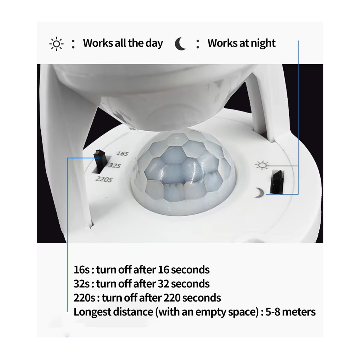 ATcomm Smart-Lampe mit PIR Bewegungssensor, E27 Sockel, Weiß - Bild 2