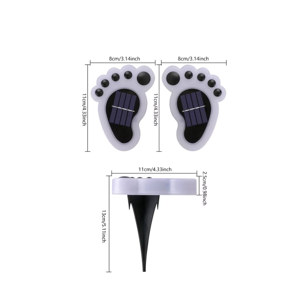 ATcomm Solarleuchte LED Outdoor Gartenleuchte IP65 wasserdicht in Weiß - Bild 6