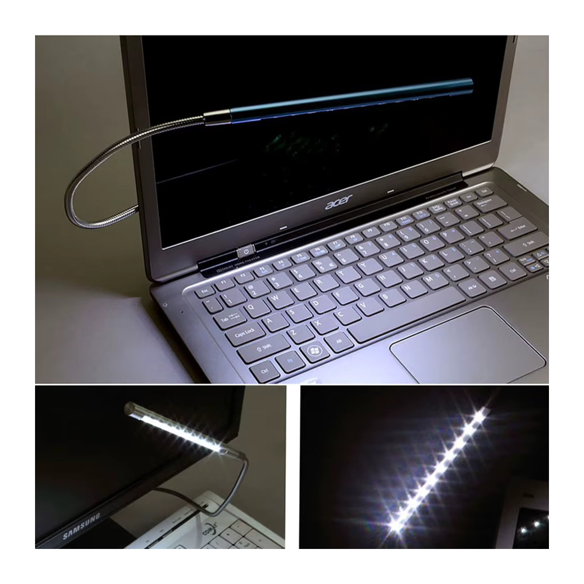 ATcomm USB-LED-Nachtlicht flexibel als Lesebeleuchtung für Laptop und Tastatur in verschiedenen Farben - Bild 3