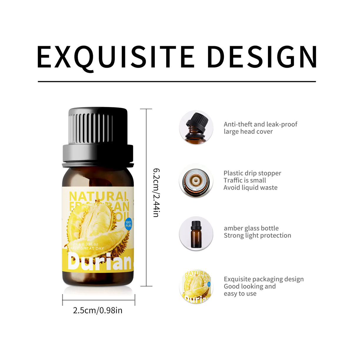 Ätherisches Durian-Öl als Frucht-Duft für Auto und Zuhause, 10 ml - Bild 2