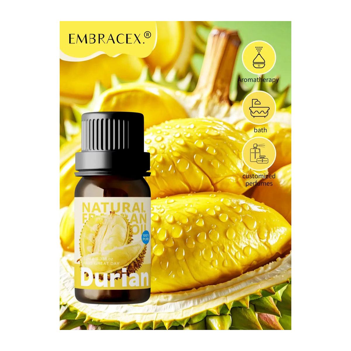 Ätherisches Durian-Öl als Frucht-Duft für Auto und Zuhause, 10 ml - Bild 3