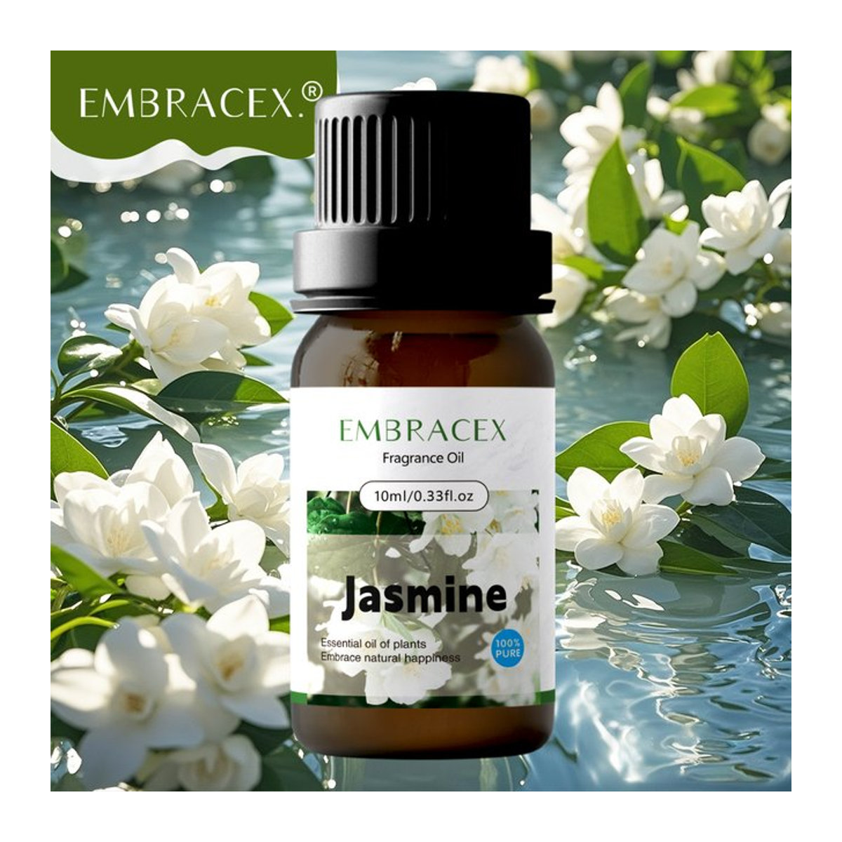 Ätherisches Jasminöl von EMBRACEX, 10 ml florales Duftöl für die Hautpflege und Massage - Bild 1