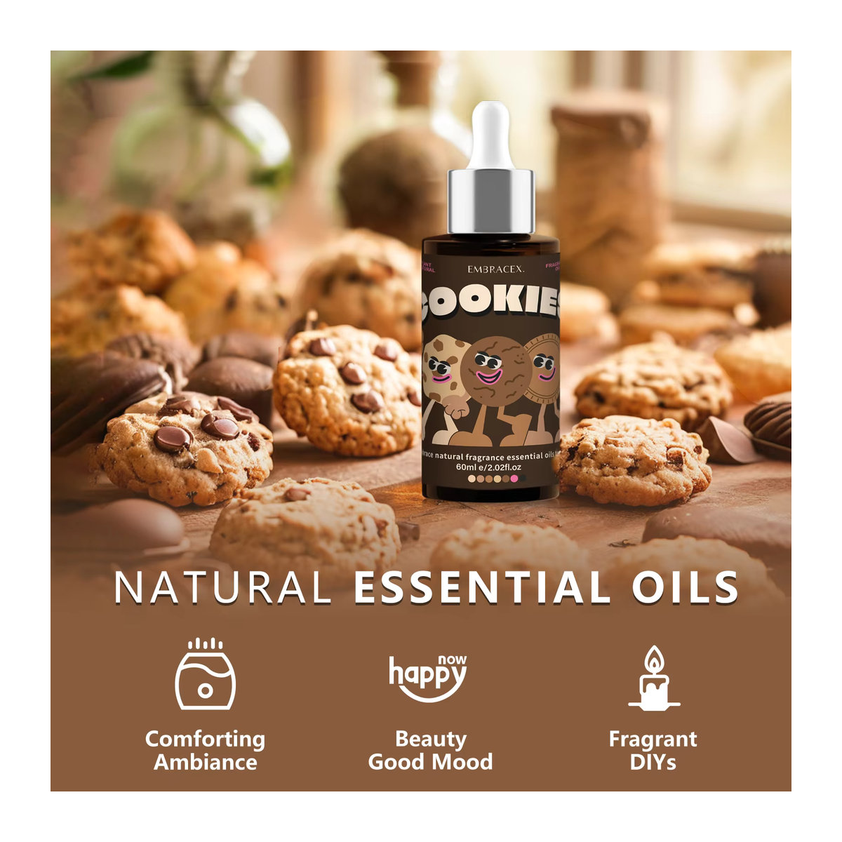 Ätherisches Öl Kekse Duft für Auto und Aromatherapie, 60 ml - Bild 2