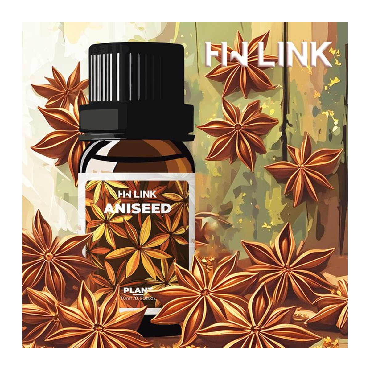 Ätherisches Sternanisöl in einer braunen Glasflasche, 10 ml, für Aromatherapie, Hautpflege und Parfümherstellung - Bild 1