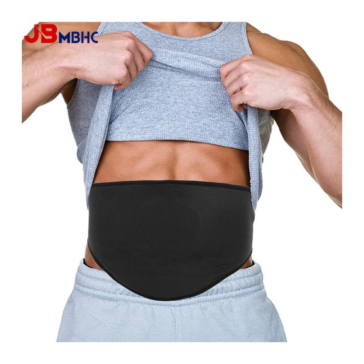 Atmungsaktiver Stoma-Wickelgürtel von JBMBHC in Schwarz mit versteckter Tasche für Sport und Schwimmen für Männer und Frauen - Bild 1