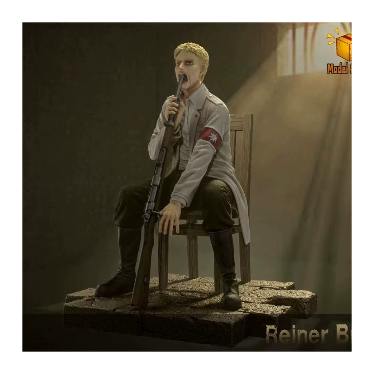 Attack on Titan Reiner Anime-Figur von Bandai in Braun, PVC-Statue für deine Desktop-Dekoration, Höhe: 22 cm - Bild 2