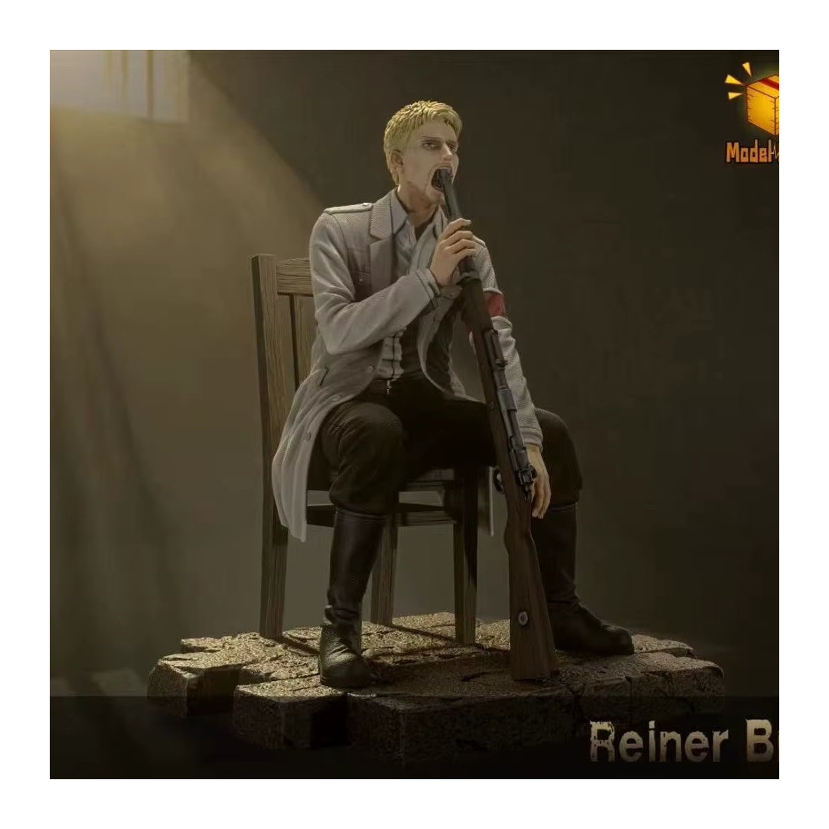 Attack on Titan Reiner Anime-Figur von Bandai in Braun, PVC-Statue für deine Desktop-Dekoration, Höhe: 22 cm - Bild 3
