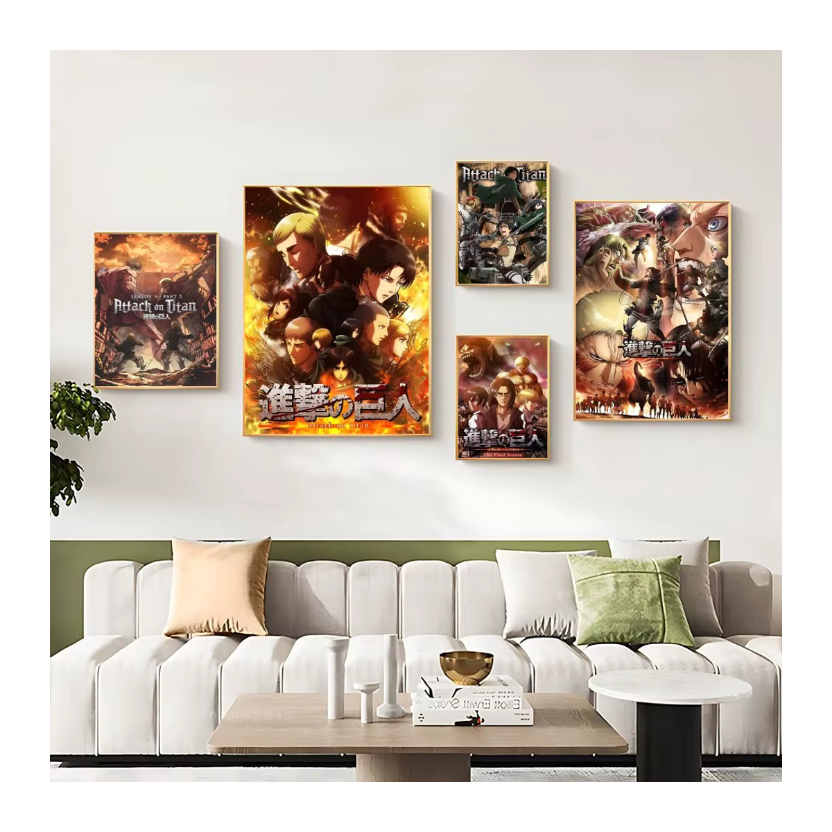 Attack On Titans Cartoon-Poster als wasserdichte Wanddekoration in Mehrfarbig, Hochformat, B: 20 cm, H: 15 cm - Bild 3