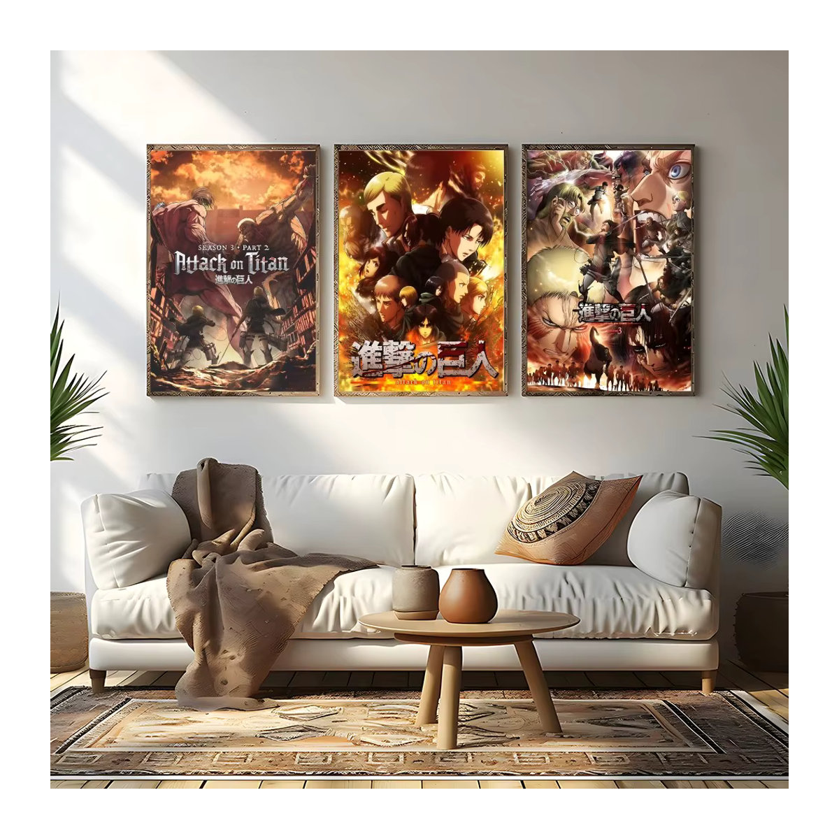 Attack On Titans Cartoon-Poster als wasserdichte Wanddekoration in Mehrfarbig, Hochformat, B: 20 cm, H: 15 cm - Bild 4