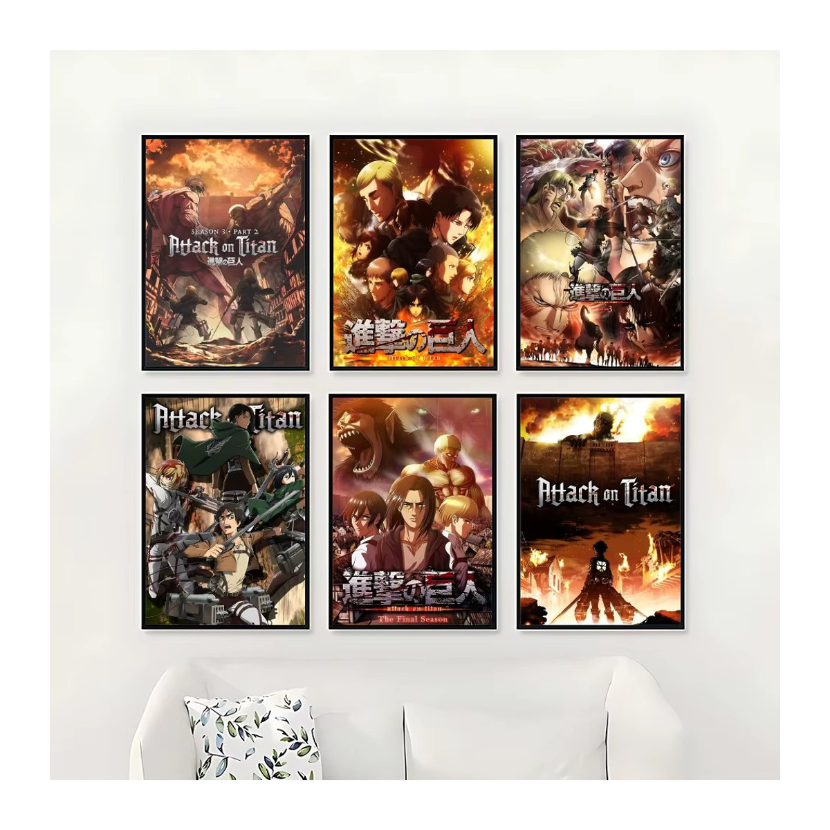 Attack On Titans Cartoon-Poster als wasserdichte Wanddekoration in Mehrfarbig, Hochformat, B: 20 cm, H: 15 cm - Bild 6