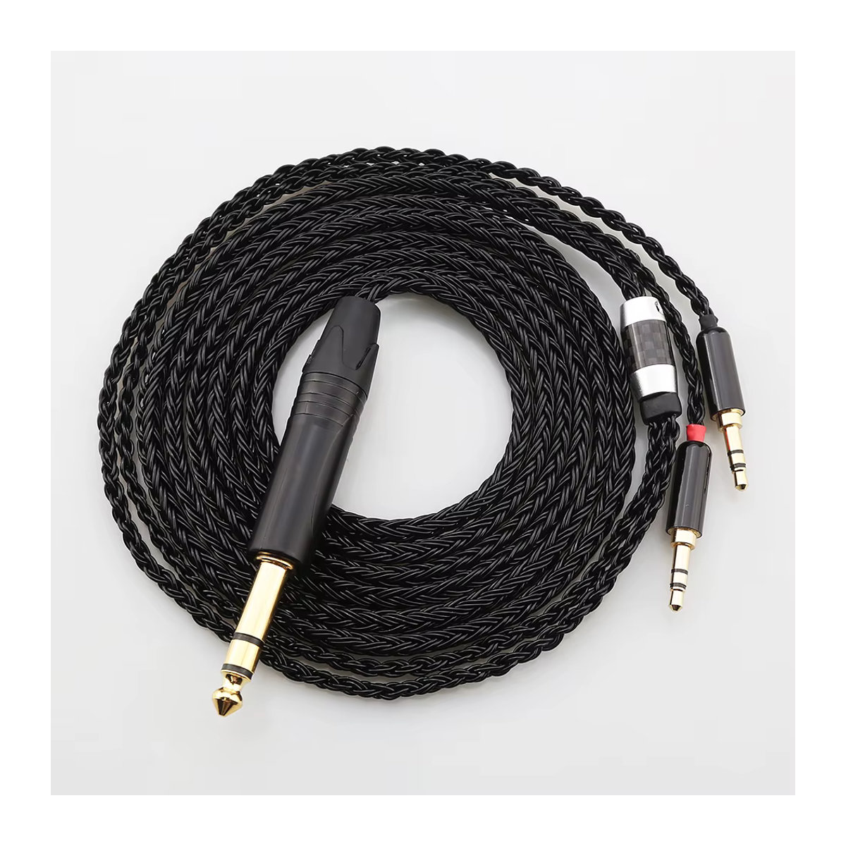 Audiocrast HiFi 16-Kern OCC Kopfhörerkabel für Hifiman Sundara Ananda HE1000se HE1000v2 HE6se DEVA HE400se Arya HE4XX He-35x XS, Schwarz, 2x3,5mm - Bild 3