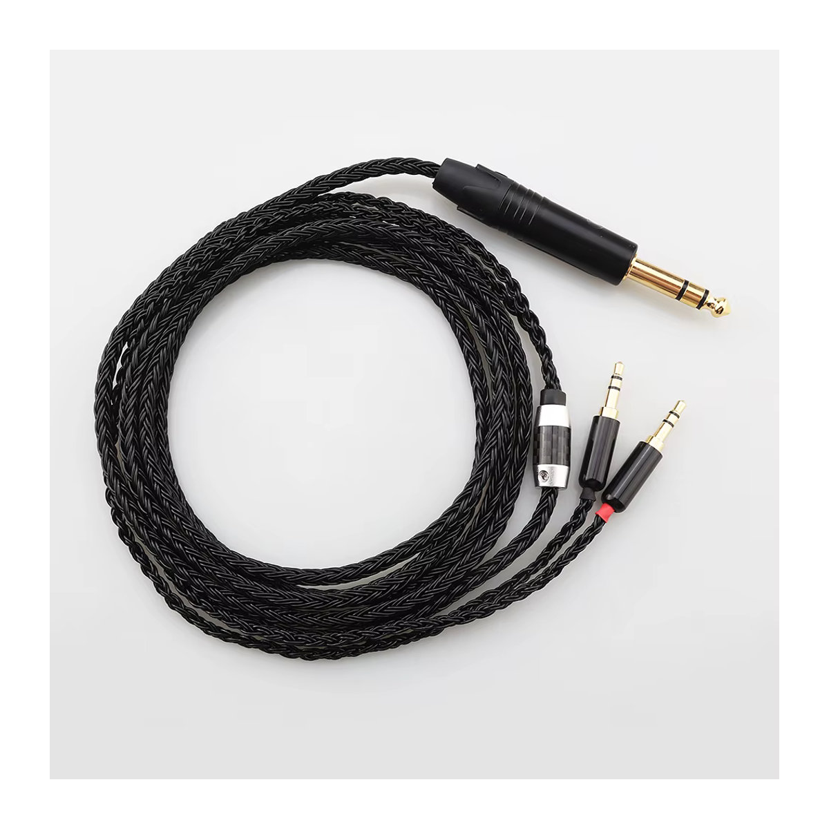 Audiocrast HiFi 16-Kern OCC Kopfhörerkabel für Hifiman Sundara Ananda HE1000se HE1000v2 HE6se DEVA HE400se Arya HE4XX He-35x XS, Schwarz, 2x3,5mm - Bild 4
