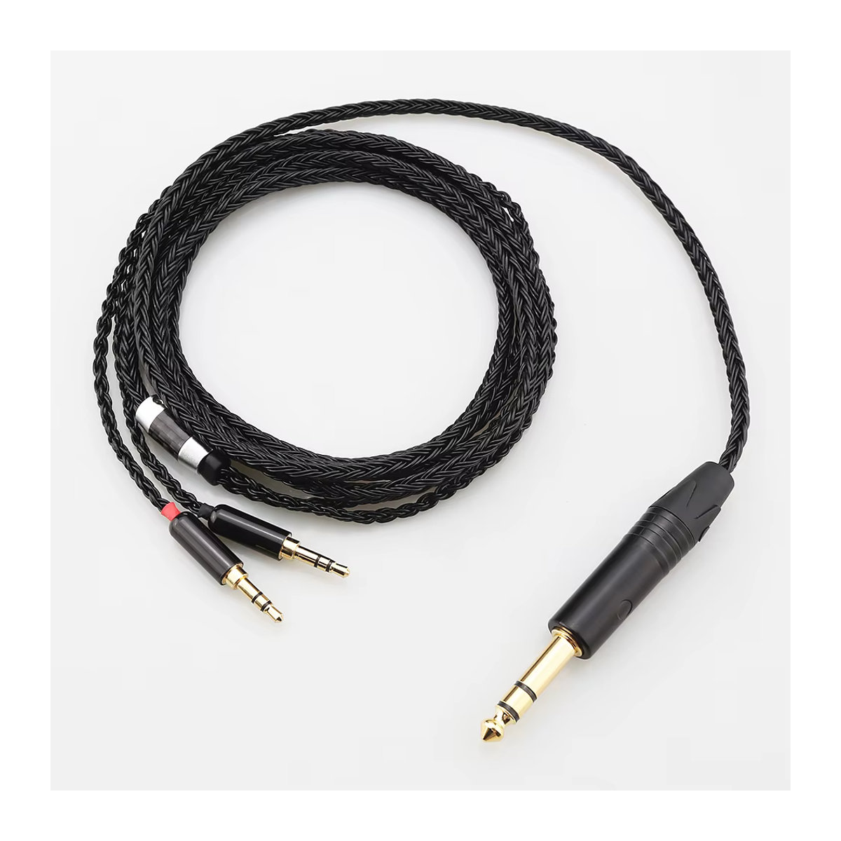 Audiocrast HiFi 16-Kern OCC Kopfhörerkabel für Hifiman Sundara Ananda HE1000se HE1000v2 HE6se DEVA HE400se Arya HE4XX He-35x XS, Schwarz, 2x3,5mm - Bild 5
