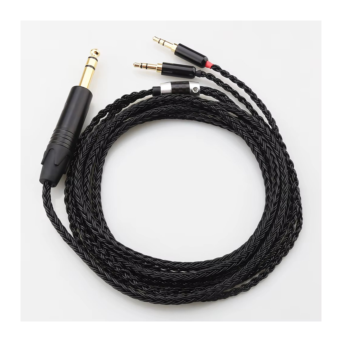 Audiocrast HiFi 16-Kern OCC Kopfhörerkabel für Hifiman Sundara Ananda HE1000se HE1000v2 HE6se DEVA HE400se Arya HE4XX He-35x XS, Schwarz, 2x3,5mm - Bild 6
