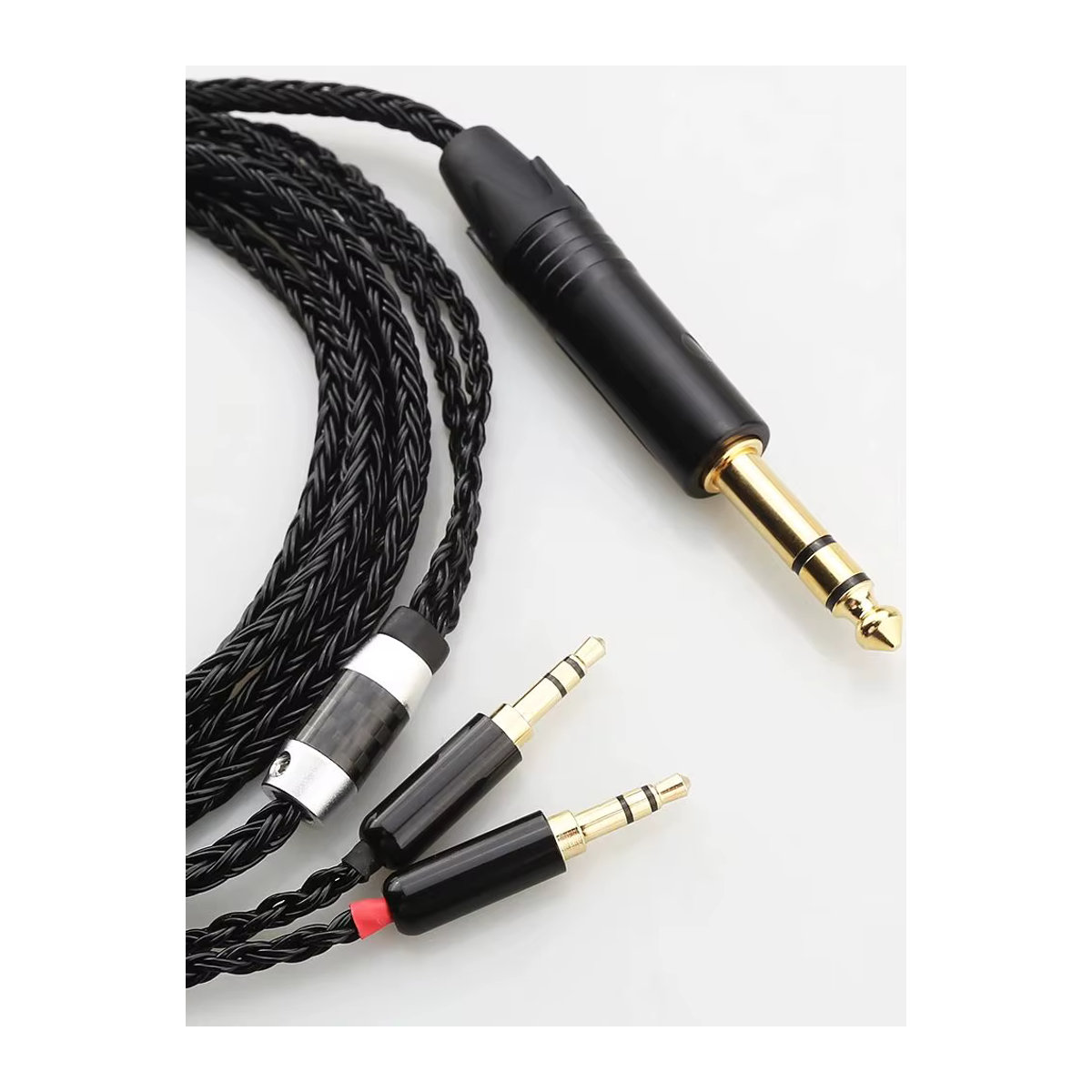 Audiocrast HiFi 16-Kern OCC Kopfhörerkabel für Hifiman Sundara Ananda HE1000se HE1000v2 HE6se DEVA HE400se Arya HE4XX He-35x XS, Schwarz, 2x3,5mm - Bild 7