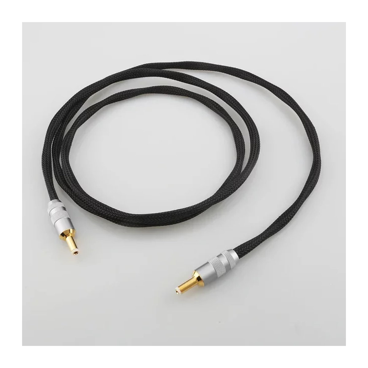 Audiocrast Hifi OCC versilbertes DC-Stromkabel GX16-2 Pin auf 5,5x2,5/2,1 mm Schwarz - Bild 1