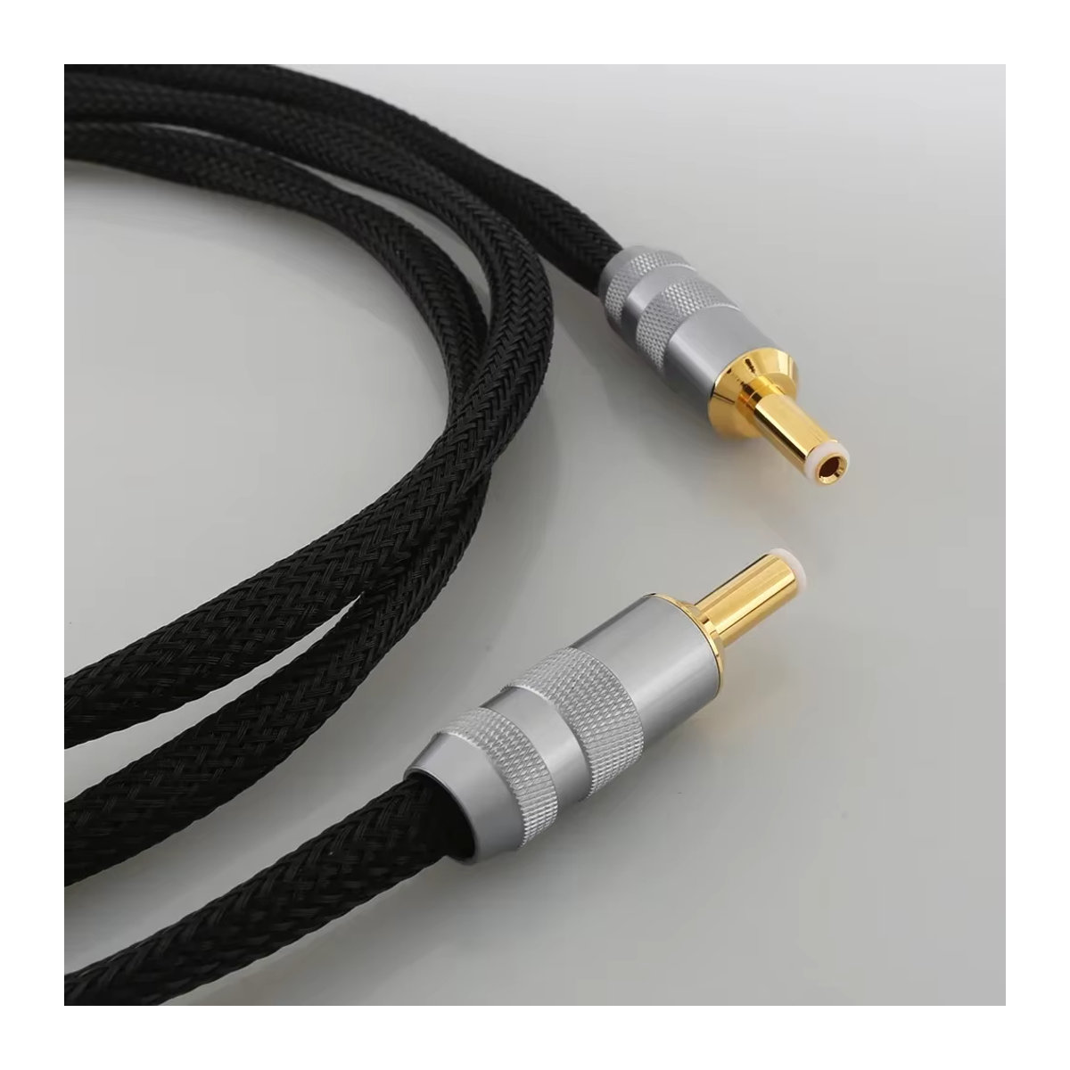 Audiocrast Hifi OCC versilbertes DC-Stromkabel GX16-2 Pin auf 5,5x2,5/2,1 mm Schwarz - Bild 5