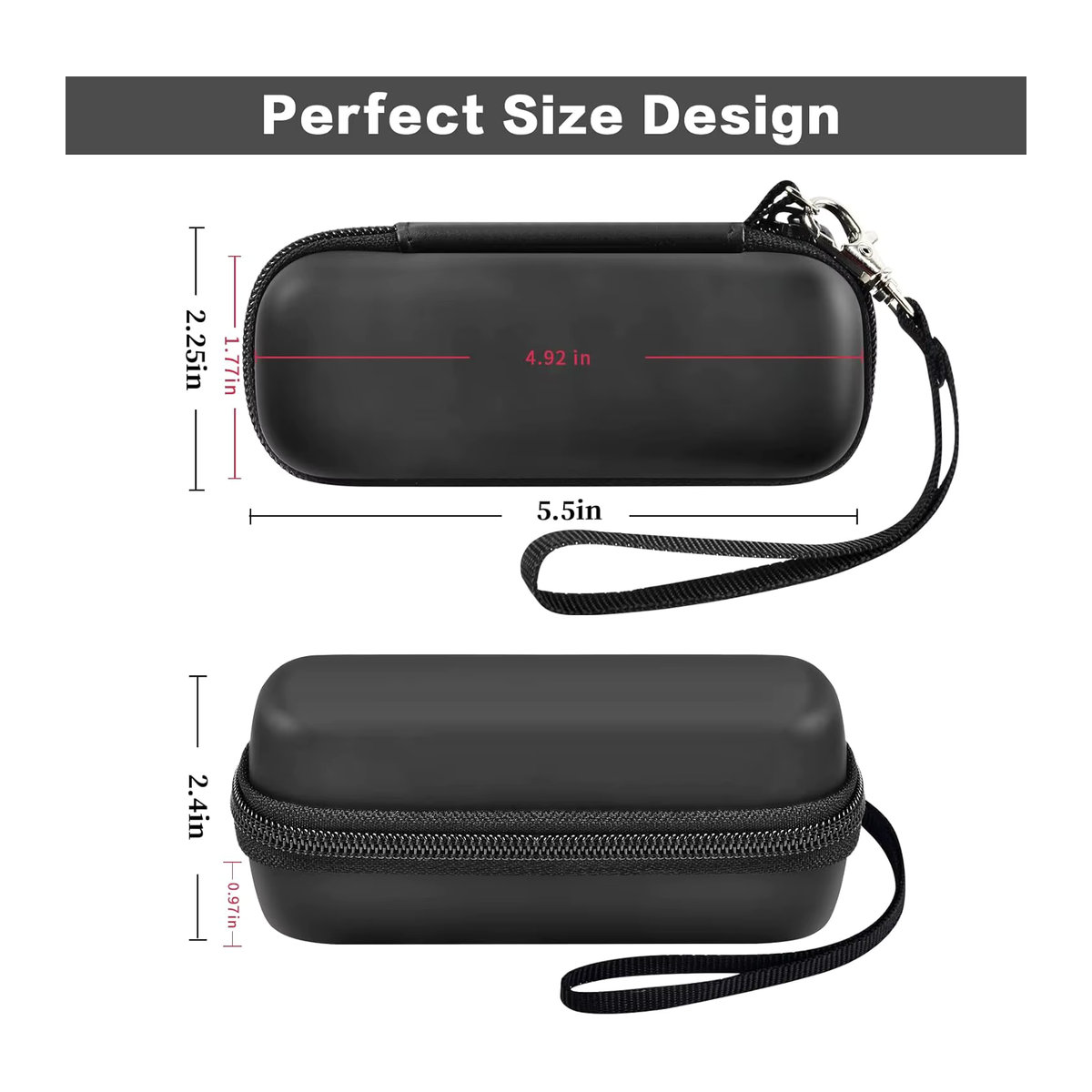 Aufbewahrungstasche für Anker tragbares Ladegerät 5.000 mAh und iPhone, Organizer in Schwarz, minimalistisches Design - Bild 3