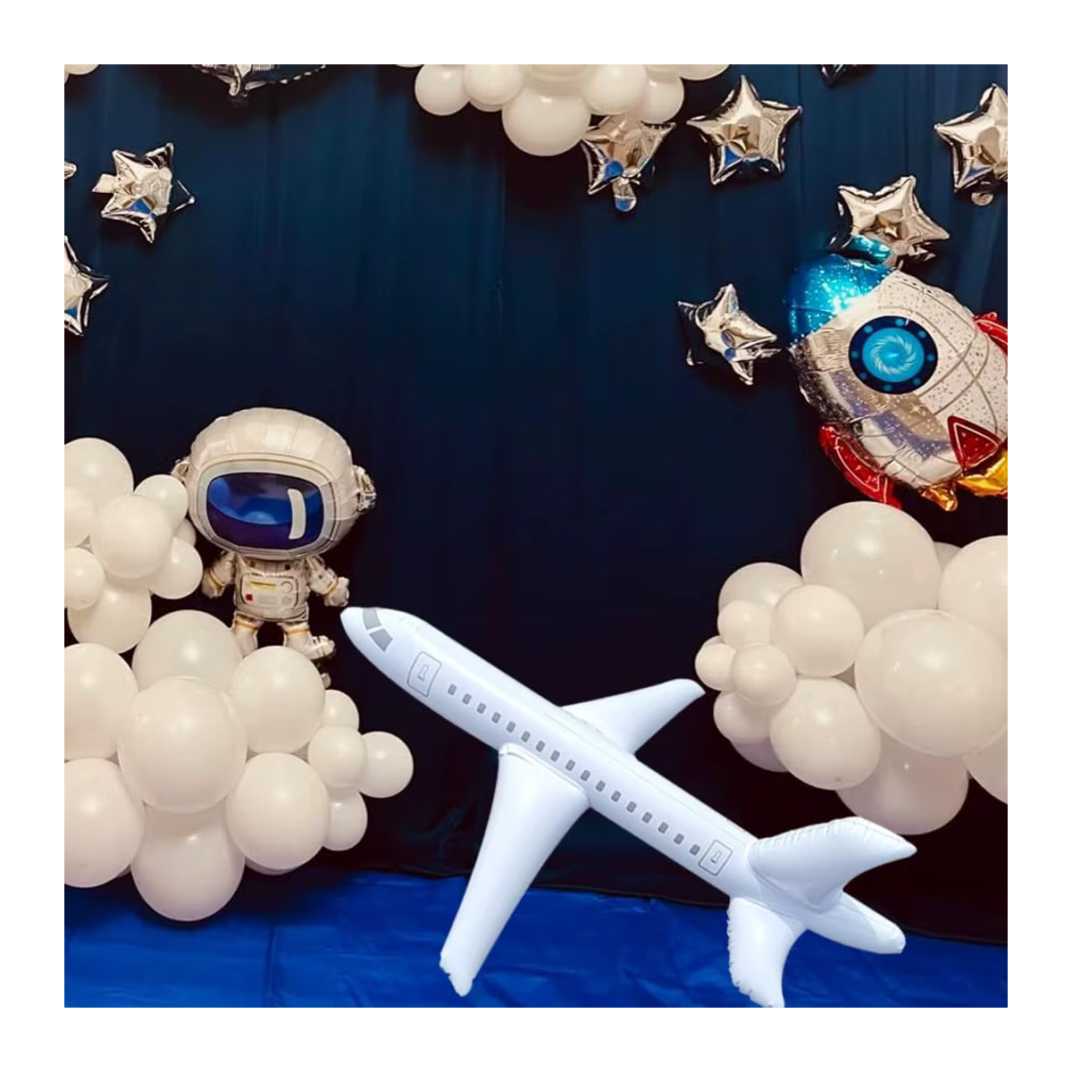 Aufblasbare Flugzeugballons in Weiß für Kindergeburtstage und Partydekorationen aus Kunststoff - Bild 3