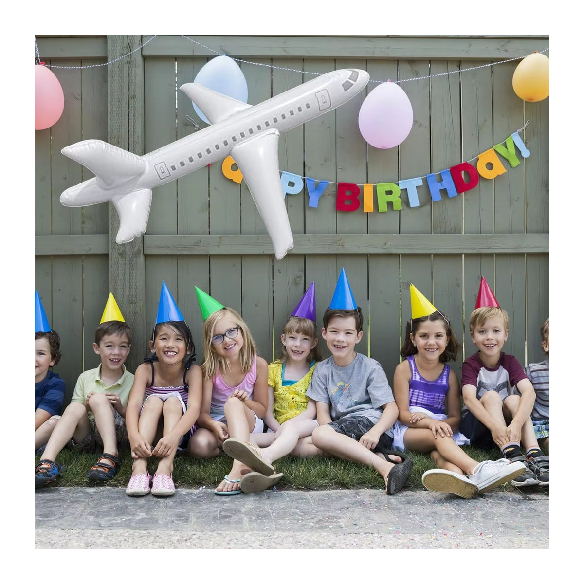 Aufblasbare Flugzeugballons in Weiß für Kindergeburtstage und Partydekorationen aus Kunststoff - Bild 4