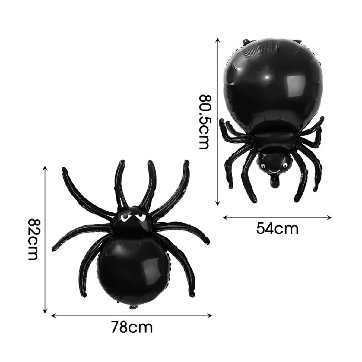 Aufblasbare Halloween Spinnen Ballons aus Folie in Schwarz als Horror Party Dekoration für Kinder - Bild 6