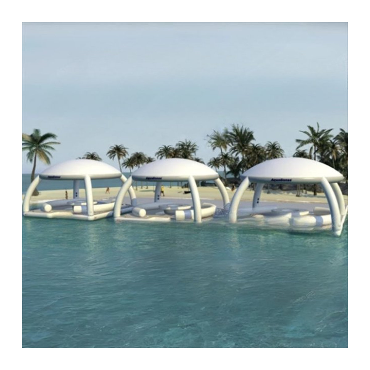 Aufblasbare Pool Bar Lounge für mehrere Personen als schwimmendes Sofa und Tisch für Yacht und Pool - Bild 1