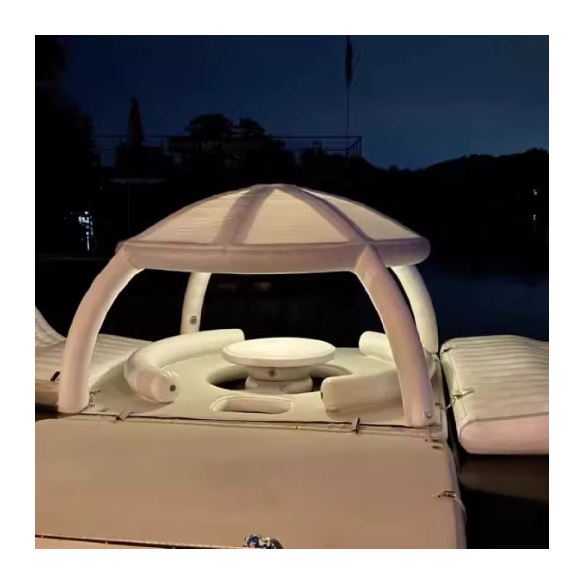 Aufblasbare Pool Bar Lounge für mehrere Personen als schwimmendes Sofa und Tisch für Yacht und Pool - Bild 4